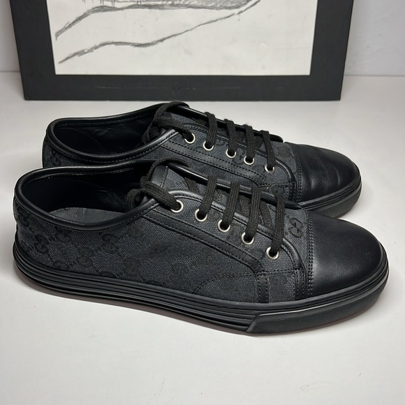 Gucci Canvas & Leather Black Sneaker Women’s Size US 7.5 - Picture 5 of 16